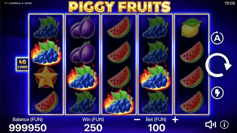 Piggy Fruits – pagrindinio žaidimo režimo paleidimas